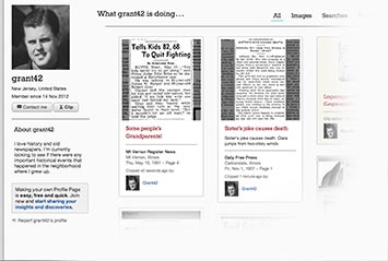 Profile page on The Dumas Clarion Archive